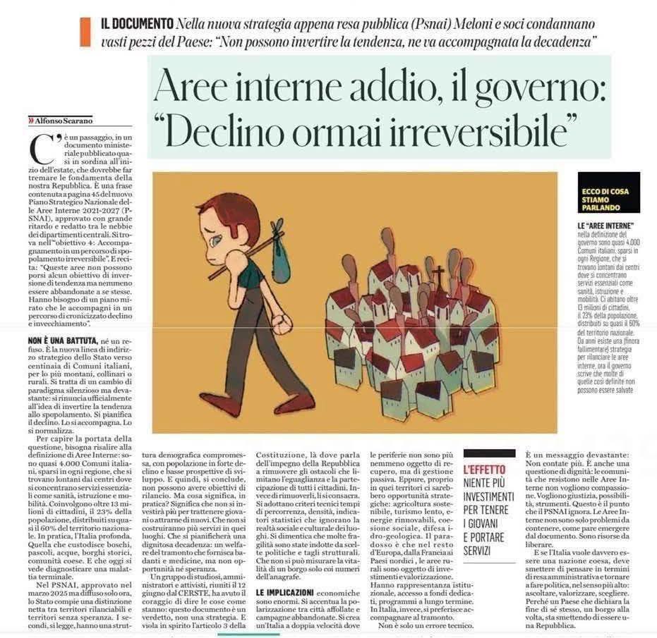 Al momento stai visualizzando AREE INTERNE: NON CI STIAMO