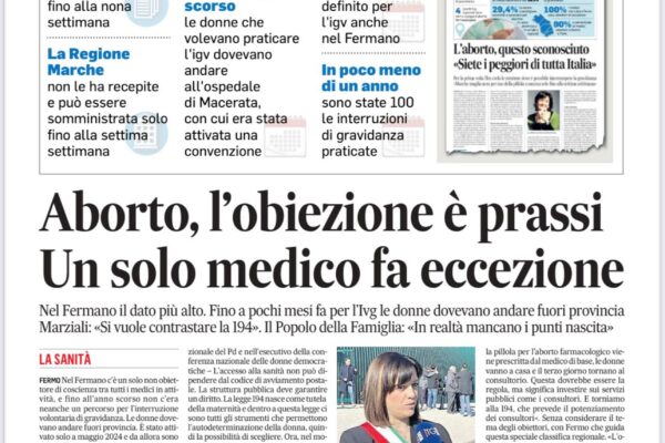 LEGGE 194/78 NELLA REGIONE MARCHE – LA MIA INTERVISTA