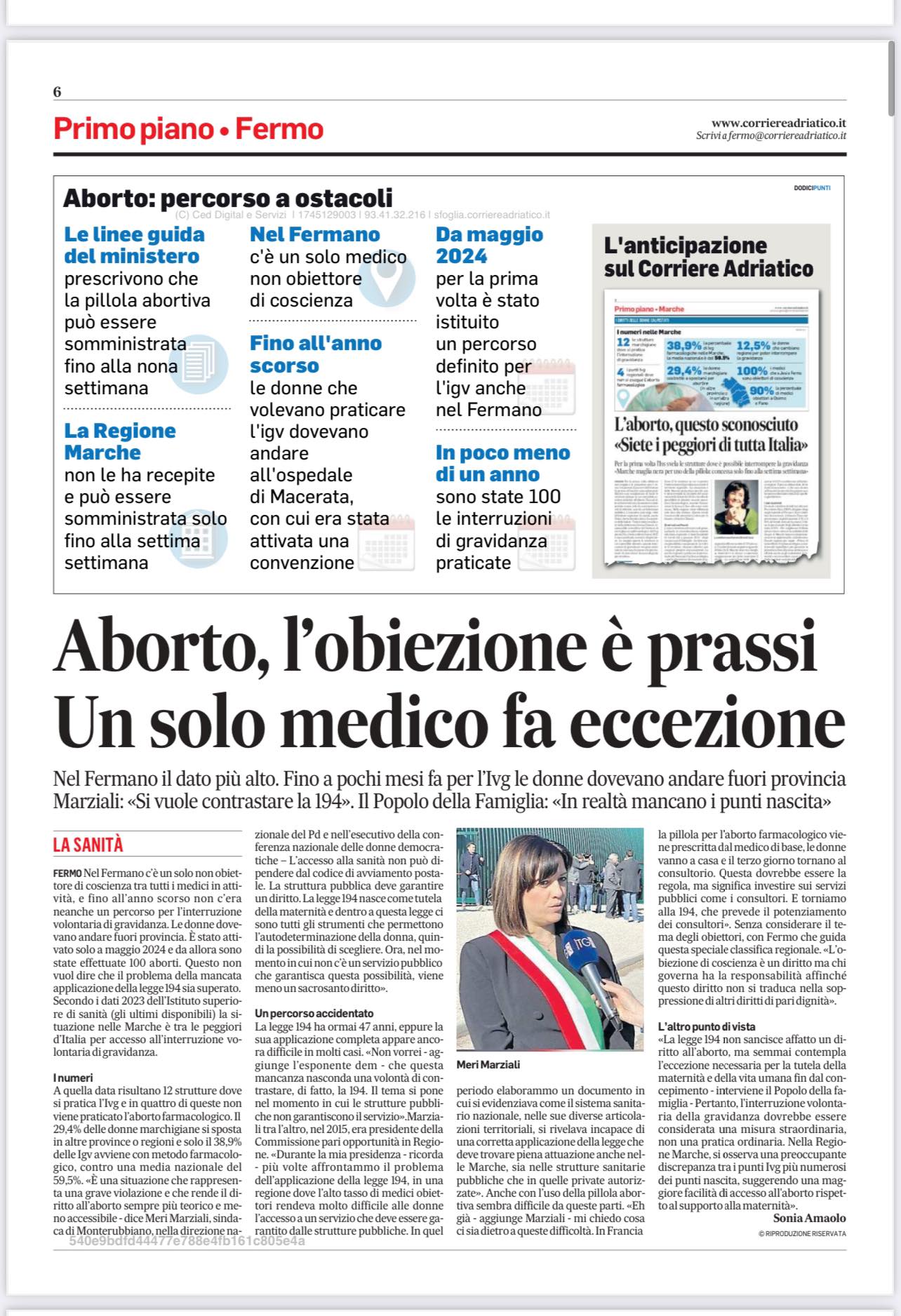 Al momento stai visualizzando LEGGE 194/78 NELLA REGIONE MARCHE – LA MIA INTERVISTA