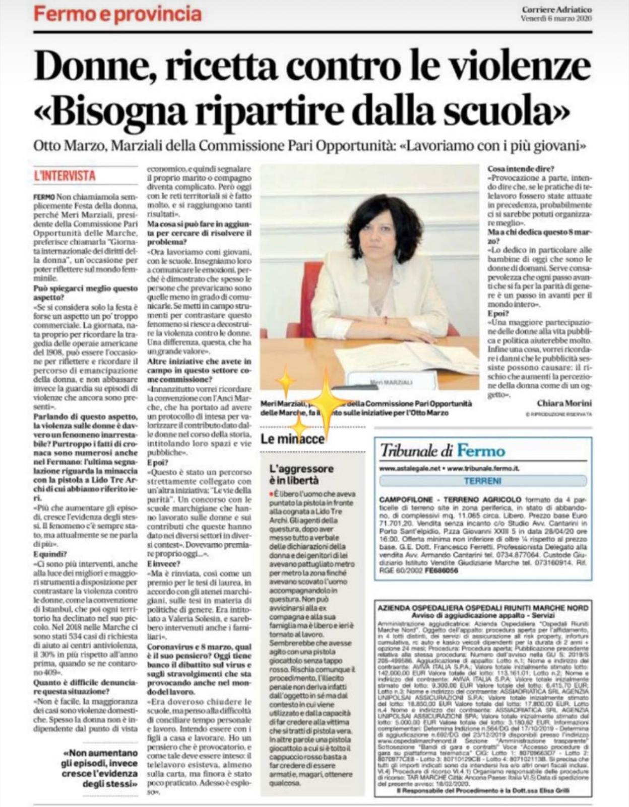 Al momento stai visualizzando DONNE, RICETTA CONTRO LA VIOLENZA: BISOGNA RIPARTIRE DALLE SCUOLE