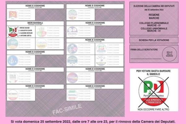 25 settembre COME VOTARE