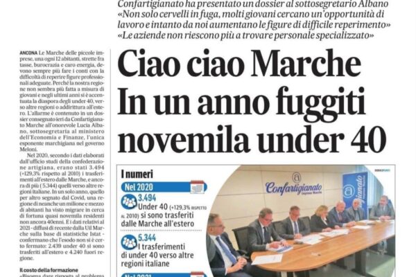GIOVANI EMIGRANO DALLE MARCHE