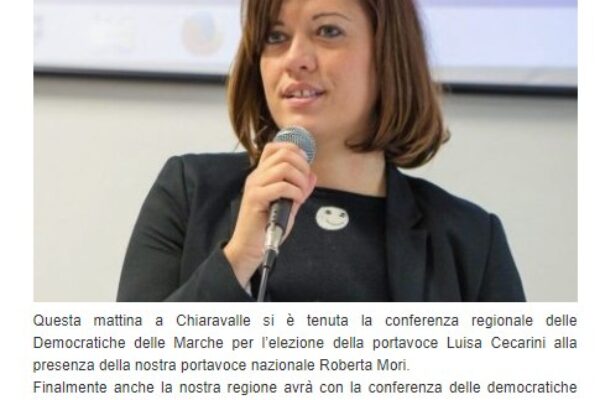 BUON LAVORO ALLA CONFERENZA DEMOCRATICHE DELLE MARCHE