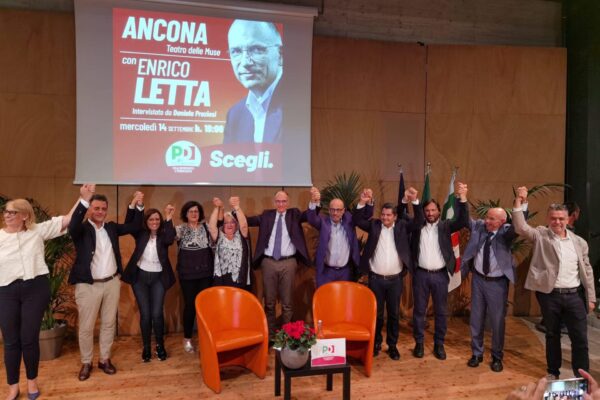 ANCONA CON IL SEGRETARIO NAZIONALE PD ENRICO LETTA