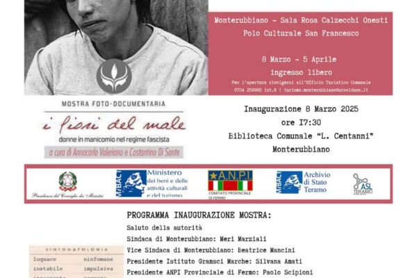 INAUGURAZIONE MOSTRA FOTO-DOCUMENTARIA “I FIORI DEL MALE –  DONNE IN MANICOMIO NEL REGIME FASCISTA”