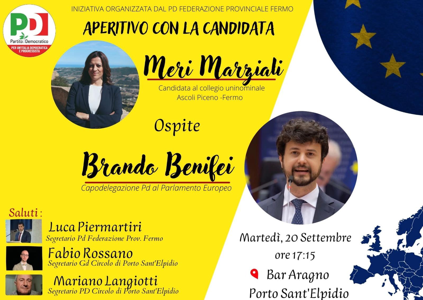 Al momento stai visualizzando INCONTRO A PORTO SANT’ELPIDIO CON EUROPARLAMENTARE BRANDO BENIFEI